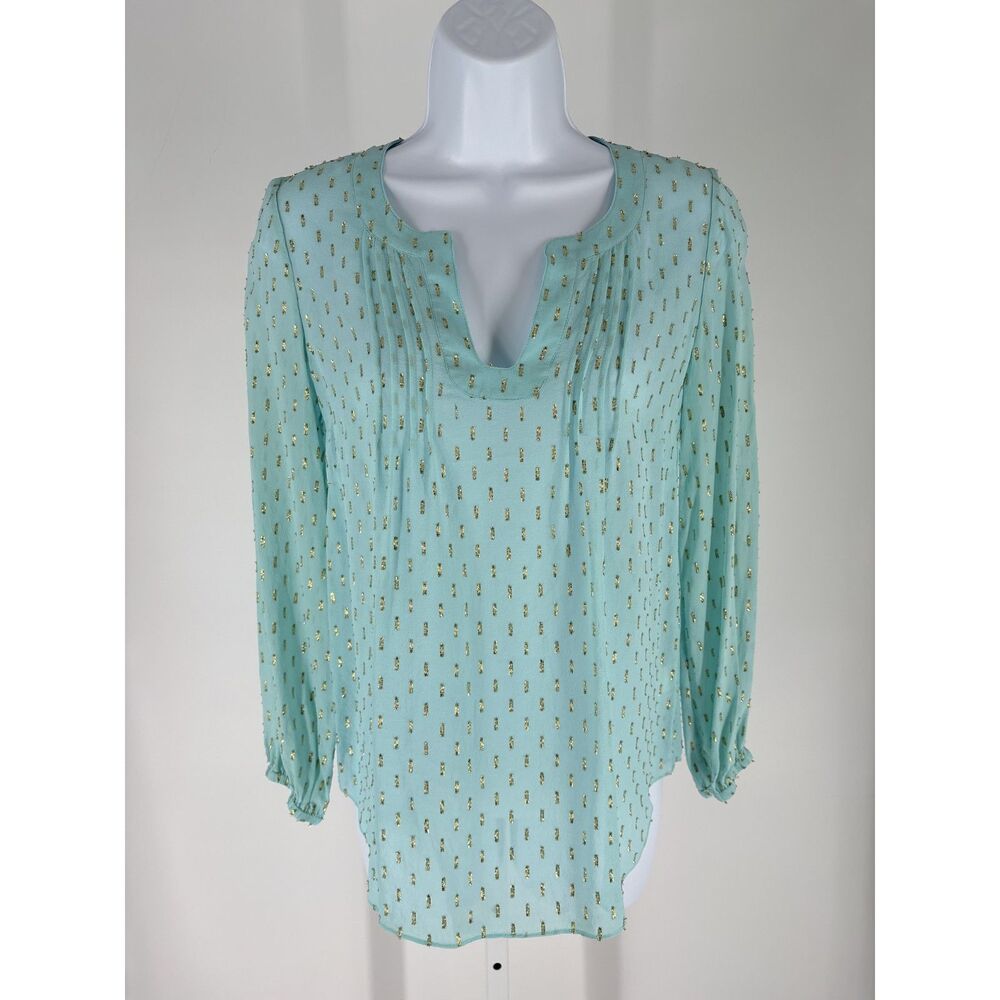 Lilly Pulitzer Colby Sheer Silk Blouse - Picture 2 of 6